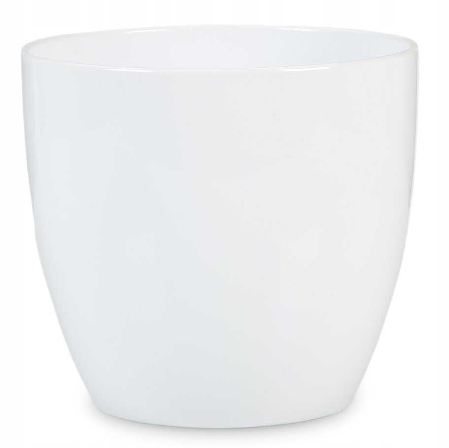 Biała osłonka na doniczkę Scheurich 22 z połyskiem Marka Scheurich