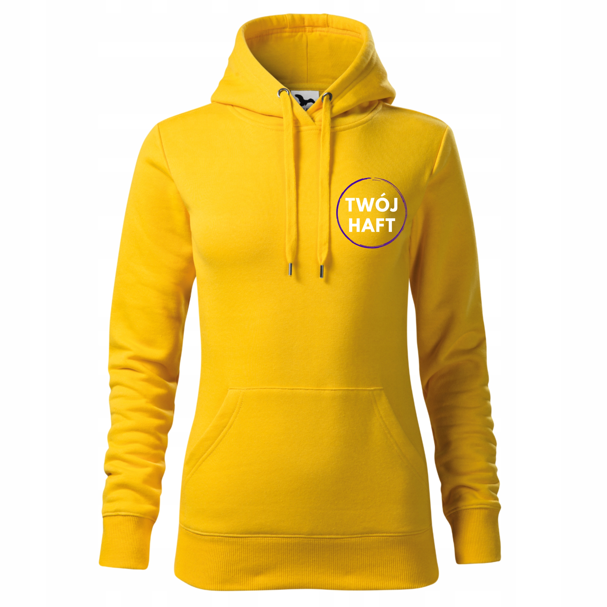 Dámská mikina Mikina S Kapucí S Potiskem loga společnosti, žlutá L