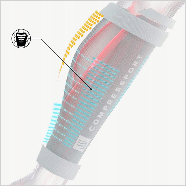 Opaski kompresyjne łydki biegowe COMPRESSPORT T4 Model R2 3.0