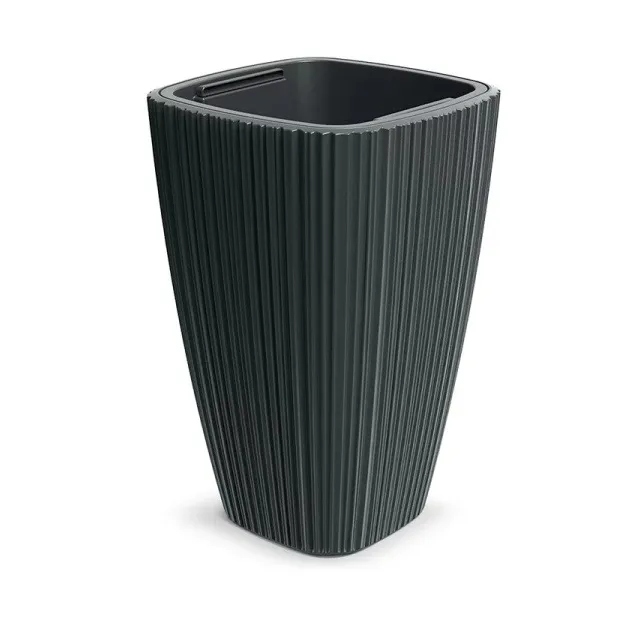 Doniczka Oro Square wysoka Dhos 390 x 390 x 600 ciemny szary Prosperplast