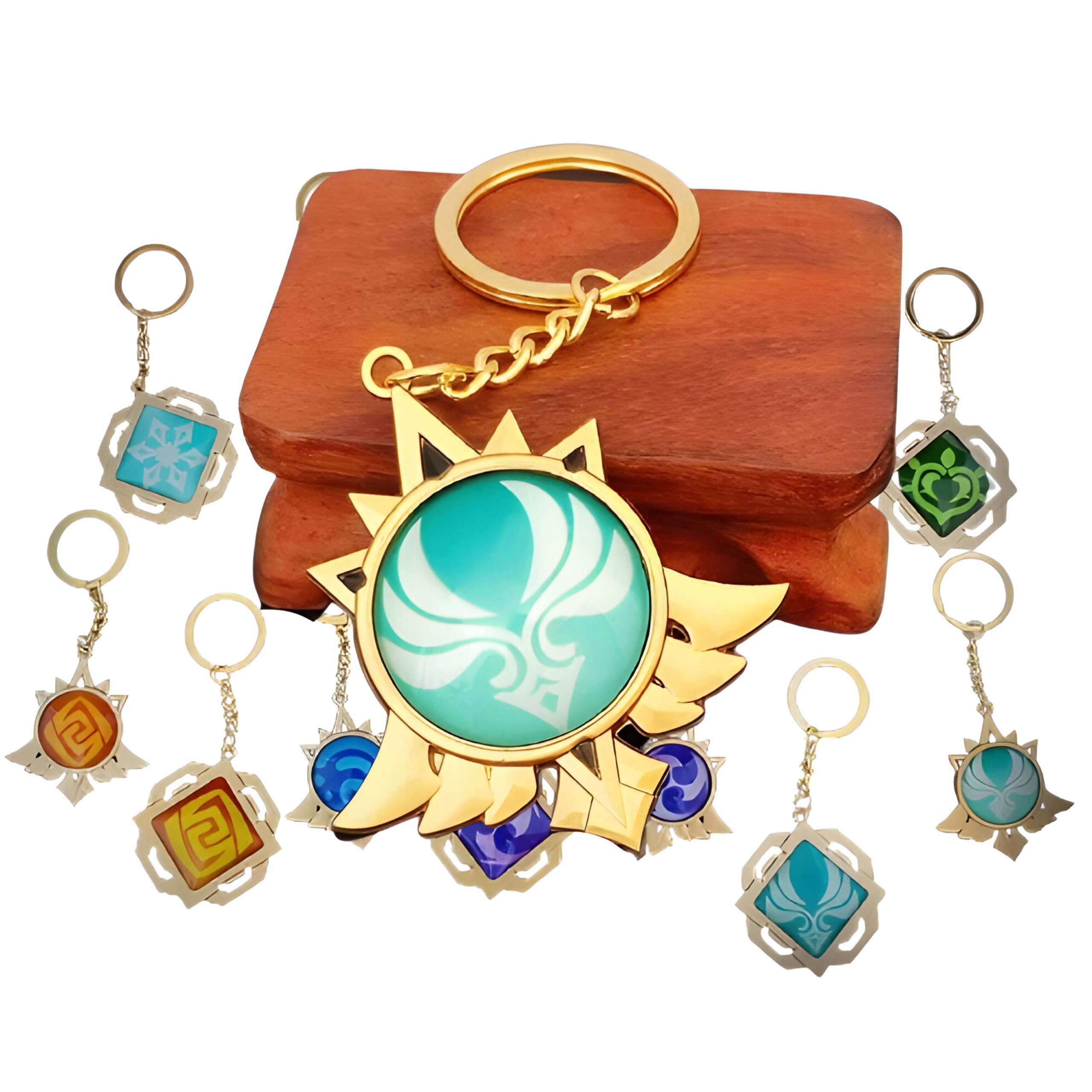 BRELOK DO KLUCZY GENSHIN IMPACT 3D METAL ANIME BRELOCZEK ZAWIESZKA PREZENT