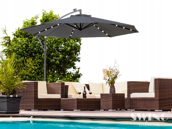 

Parasol Ogrodowy Led Ø300 Antracyt