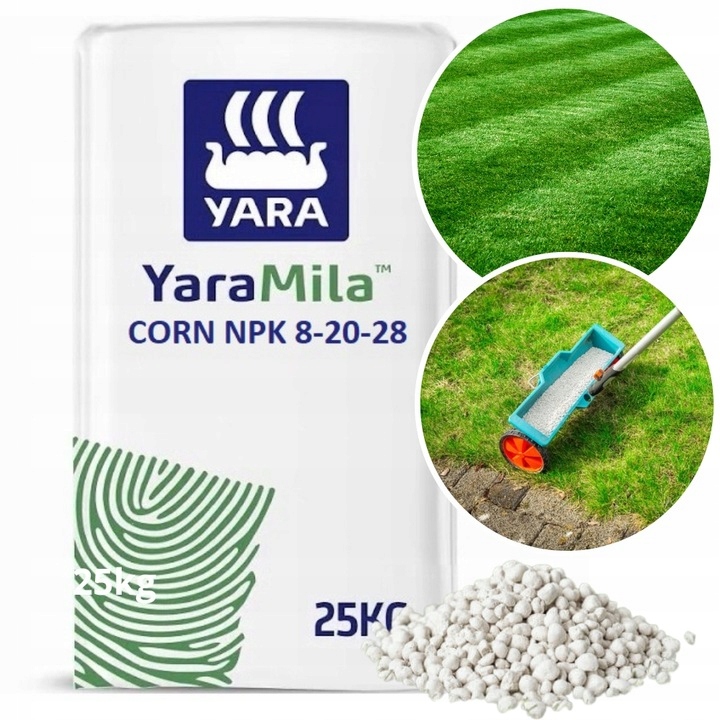 Yara Mila Corn Nawóz Jesienny Do Trawy Trawnika Tui Laurowiśni 8-20-30 25KG