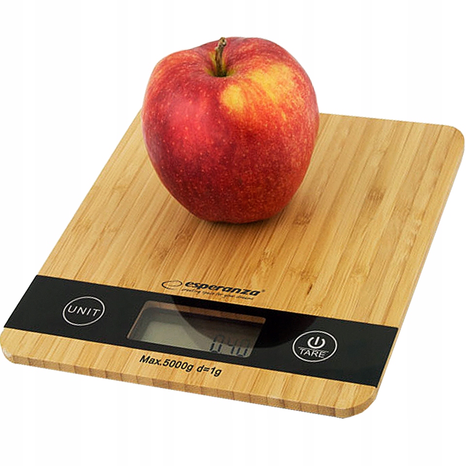 

Waga Kuchenna Esepranza Bambusowa Z LCD Do 5KG