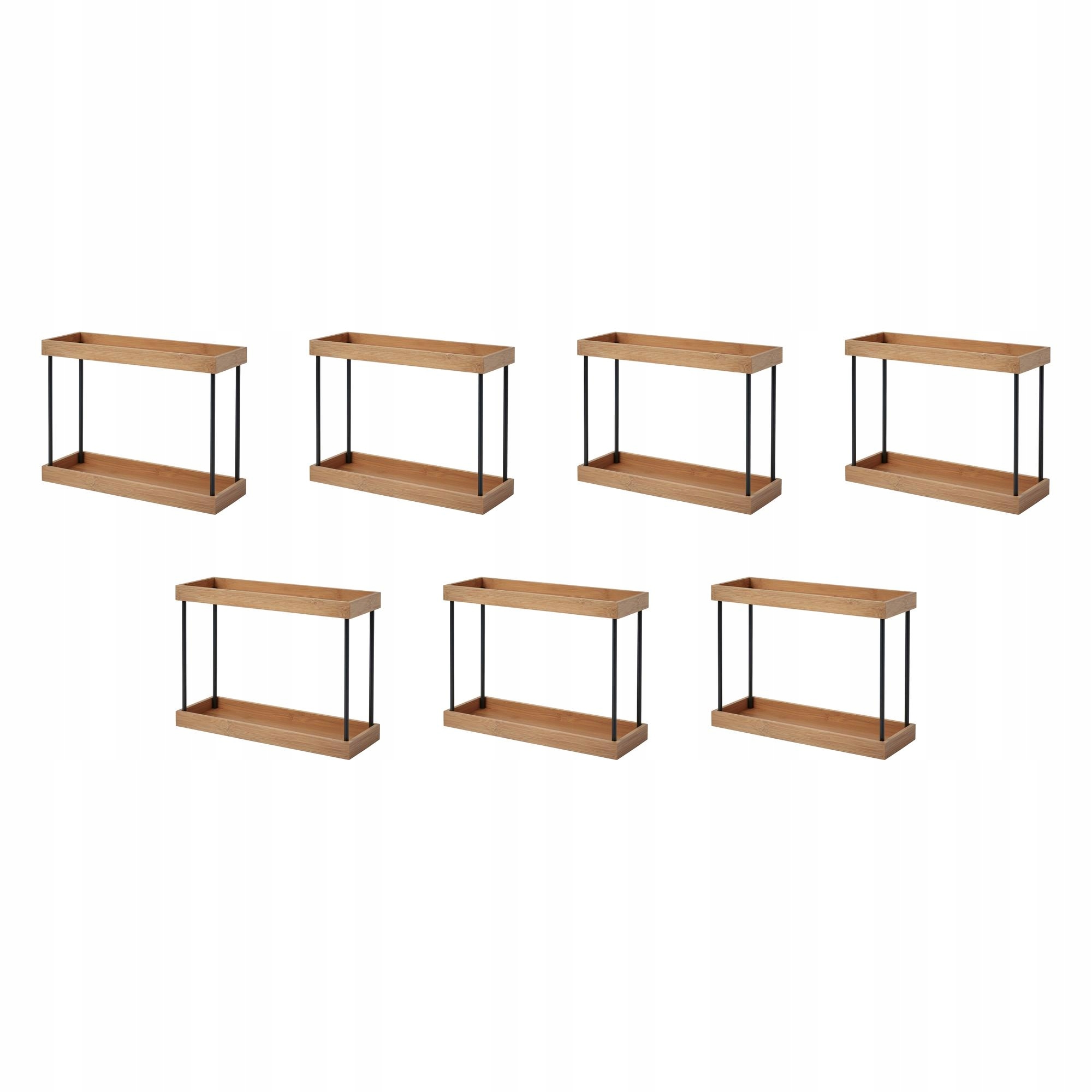 7 ks Organizér na kuchyňskou desku kovový bambus 38x13x28 Nalblecka