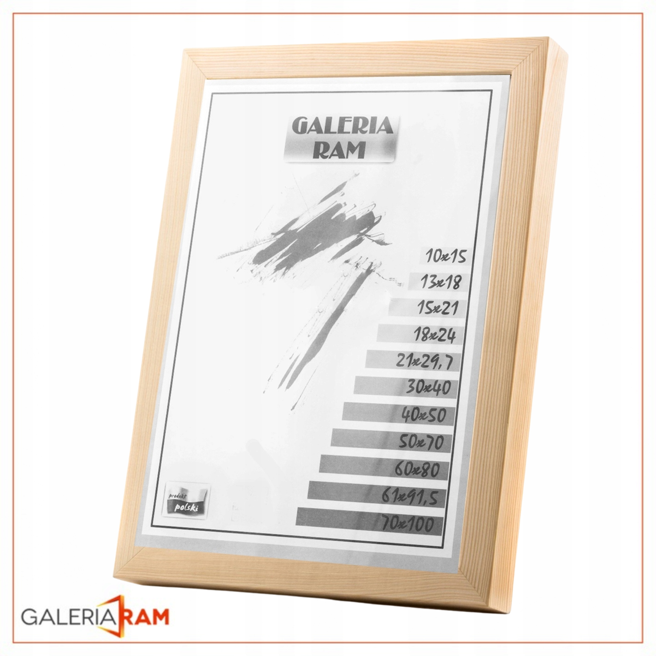 Rama z drewna surowego 59,4x84,1 (A1) sur GP PŁASK Kod producenta 121
