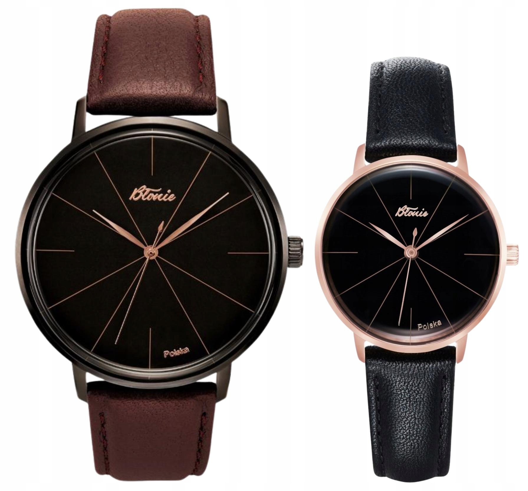 Originální sada pro páry Hodinky Błonie Eben a Malwa dárek na svatba