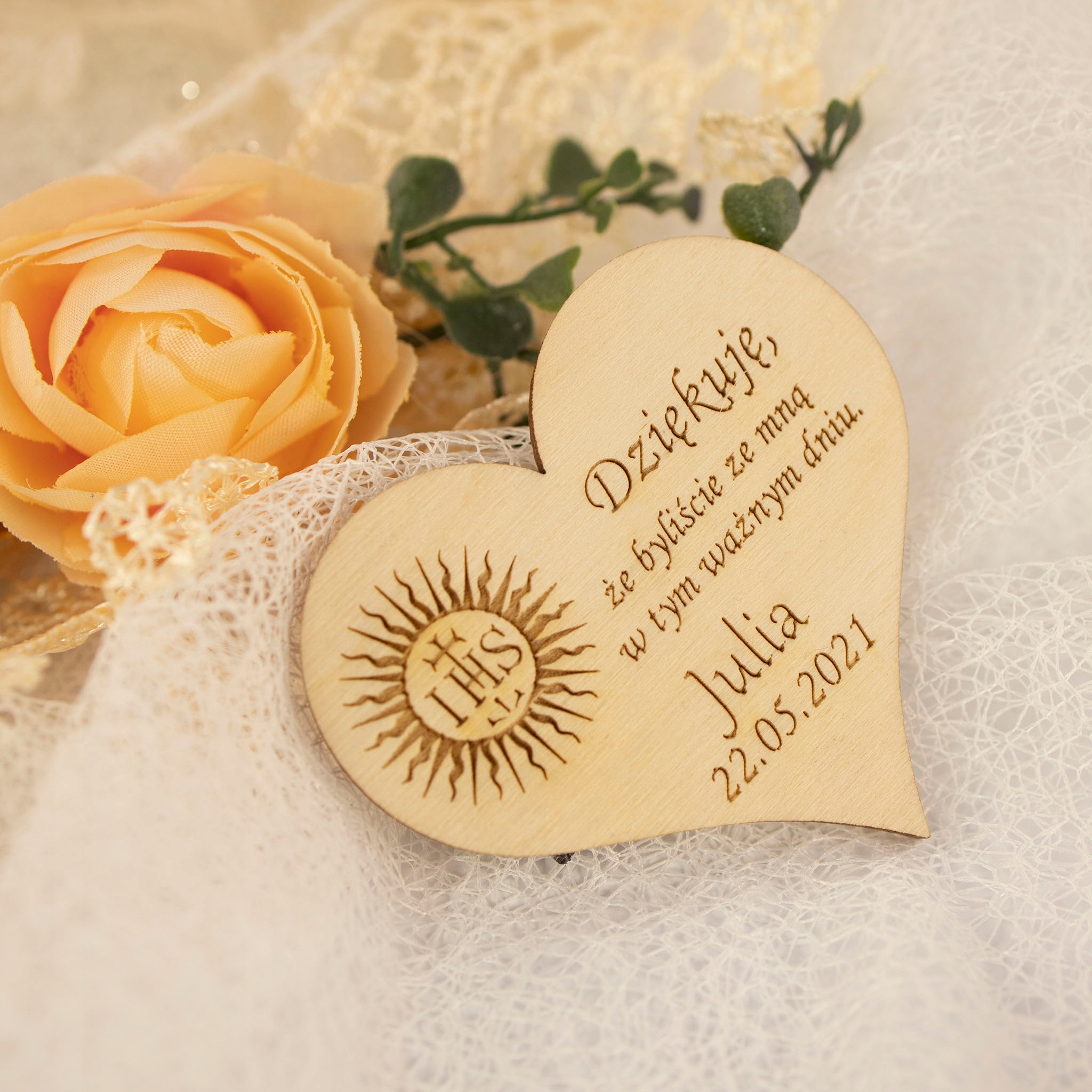 Podziękowanie Gości I Komunia Chrzest Serce Magnes EAN (GTIN) 6096225756796