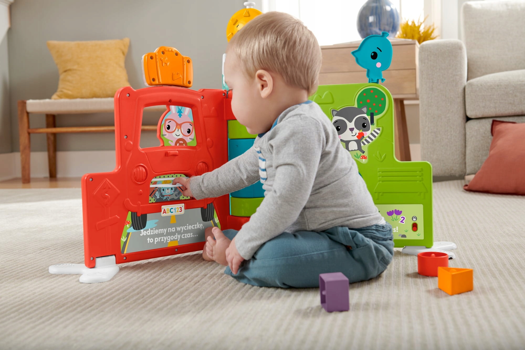 FISHER PRICE EDUKACYJNA GIGA KSIĄŻKA dla malucha Wiek dziecka 6 m +