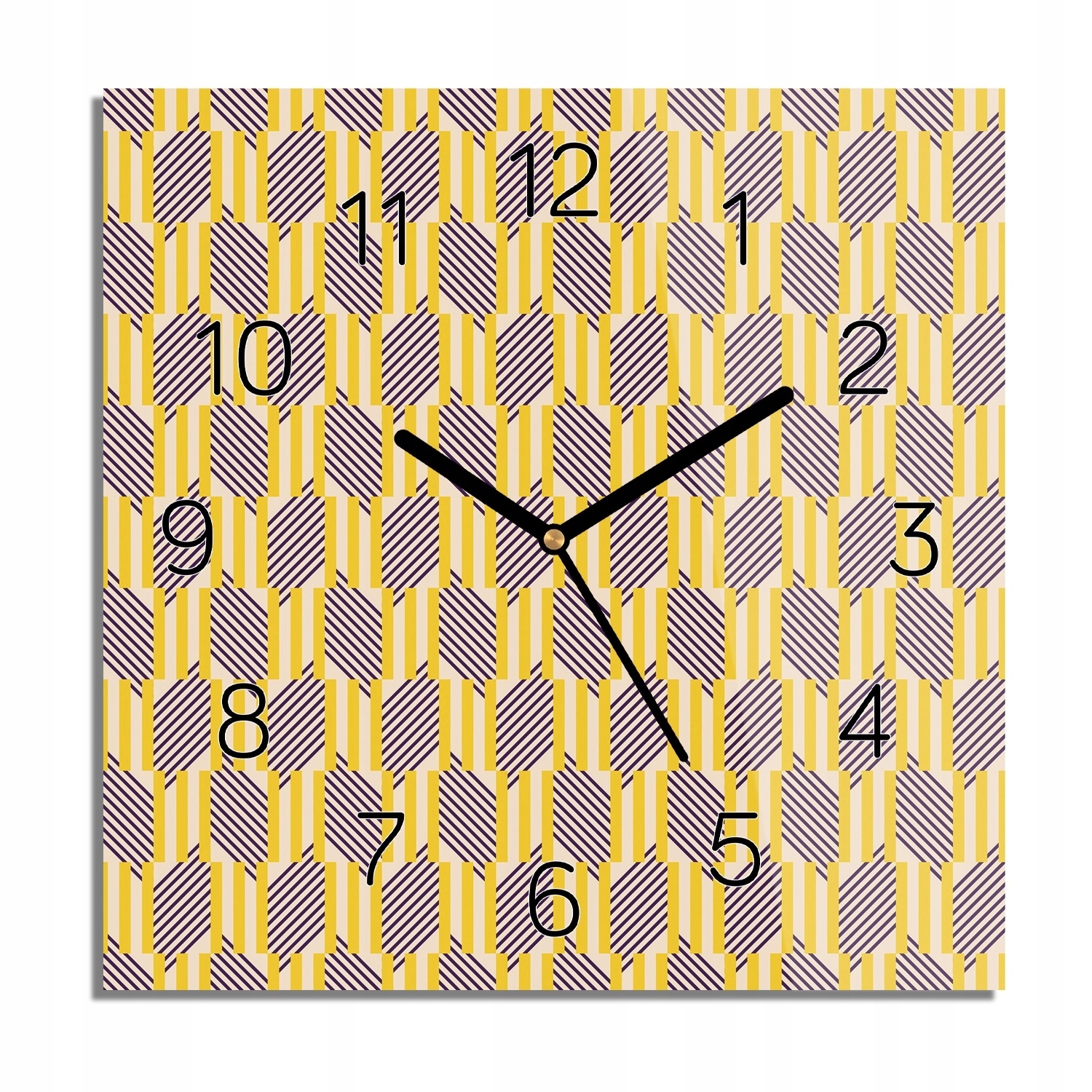 

Geometria linie wzór zegar szklany do kuchni 30x30