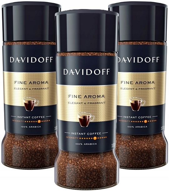 Levně Davidoff Fine Aroma 100% Arabica Sklenička Káva 3x100 g