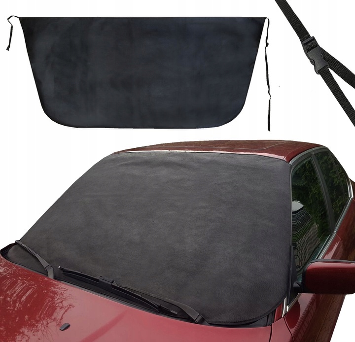 MATA PRZECIWSŁONECZNA DUŻA XL 196x80 CM NA PREDNIĄ SZYBĘ Z PASKIEM OSŁONA