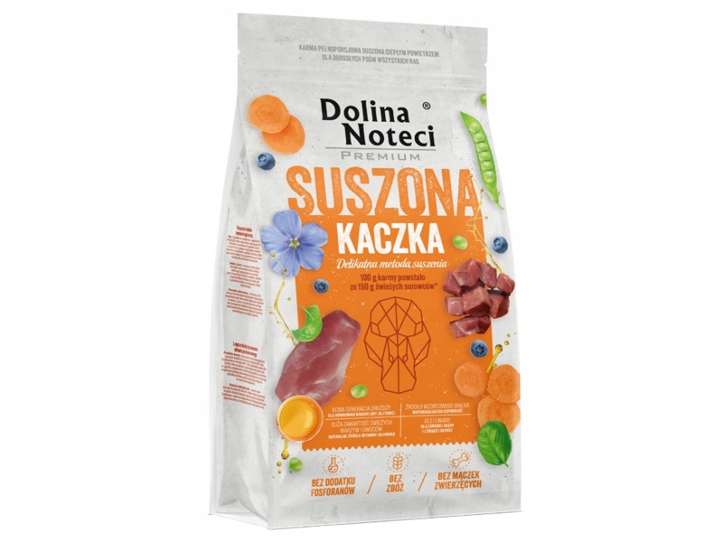 Karma dla psa suszona Dolina Noteci Premium Kaczka 9 kg
