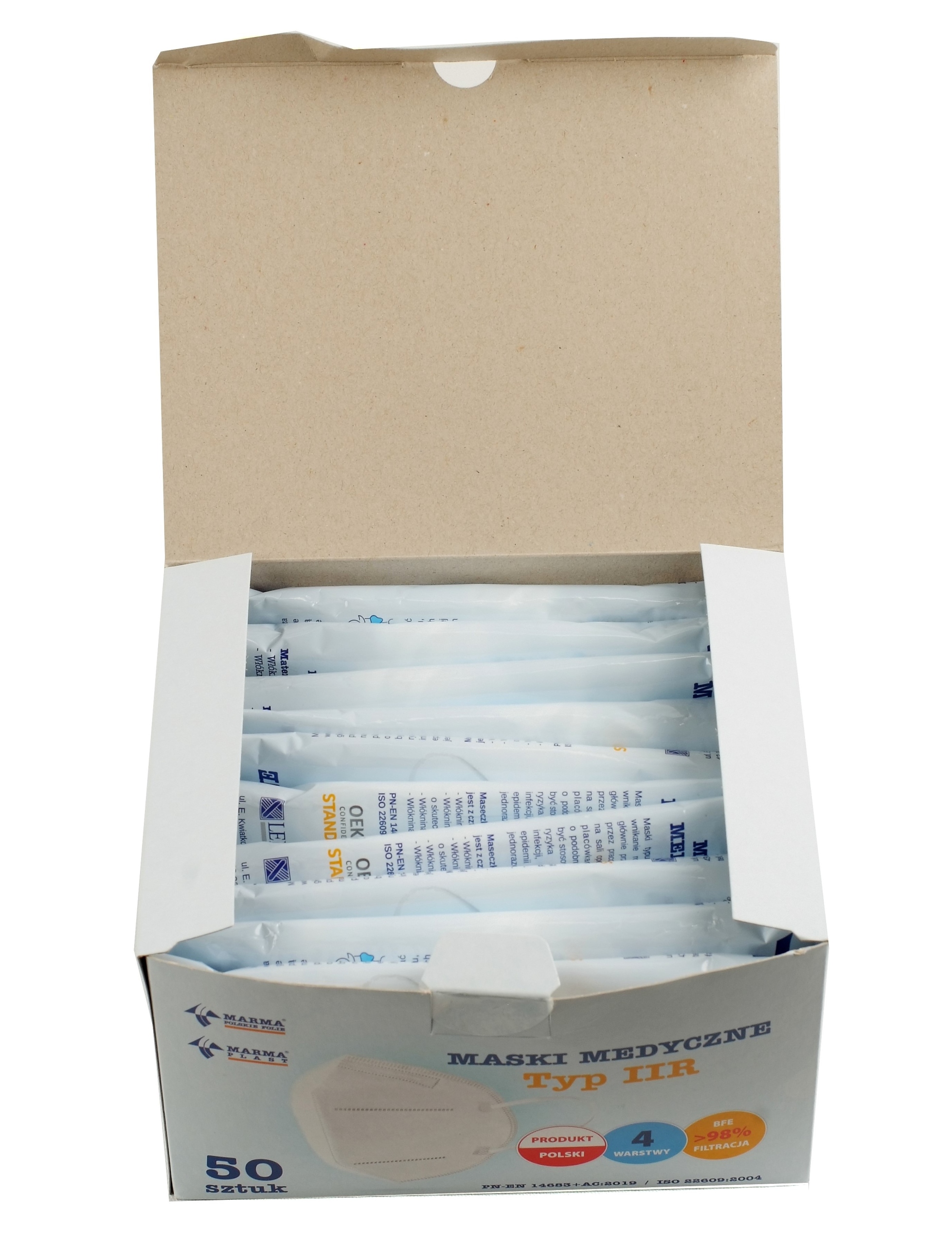 25x maska maseczka KN95 Polska Marka FFP2 N95 98% Model IIR