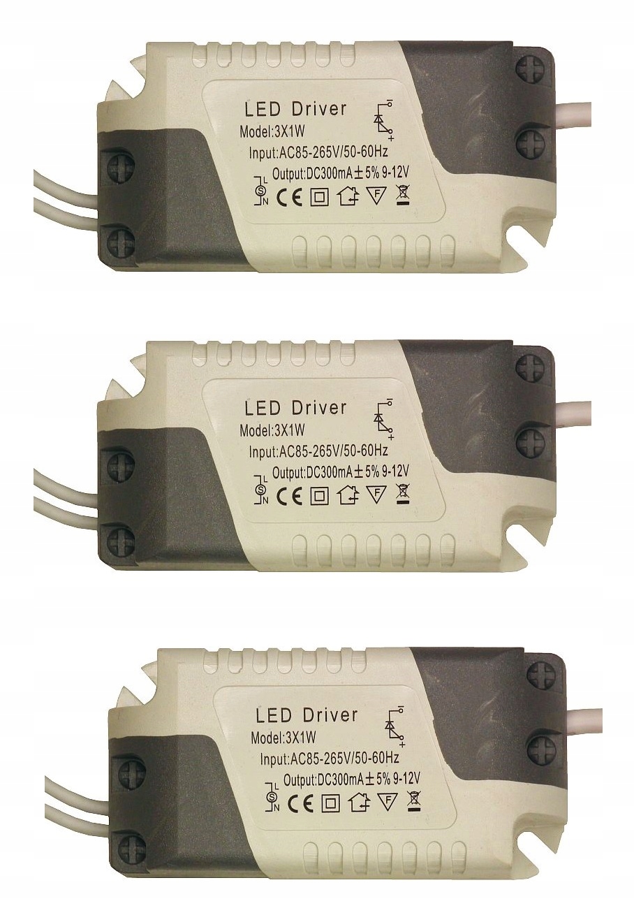 Zasilacz LED DRIVER 3W DC9 - 12V transformator Model ZASLED1-3DC9-12