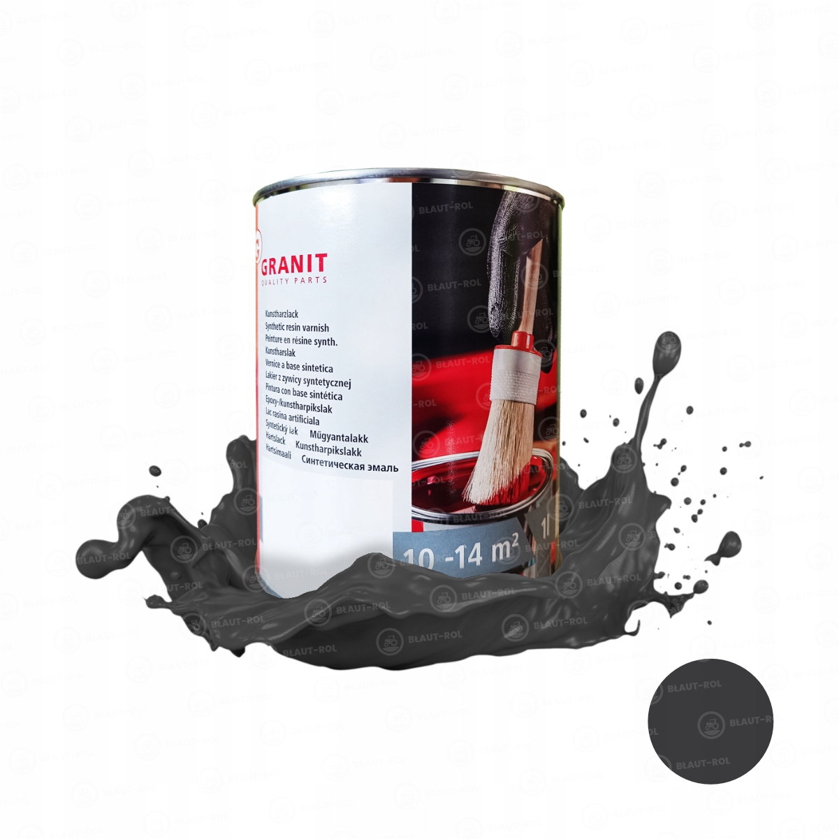 Farba lakier do metalu stali szara szary do maszyn Claas CC podwozie 1L