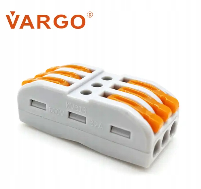 SZYBKOZŁĄCZKA KOSTKA ELEKTRYCZNA ZŁĄCZKA ZACISK 3/3 VARGO