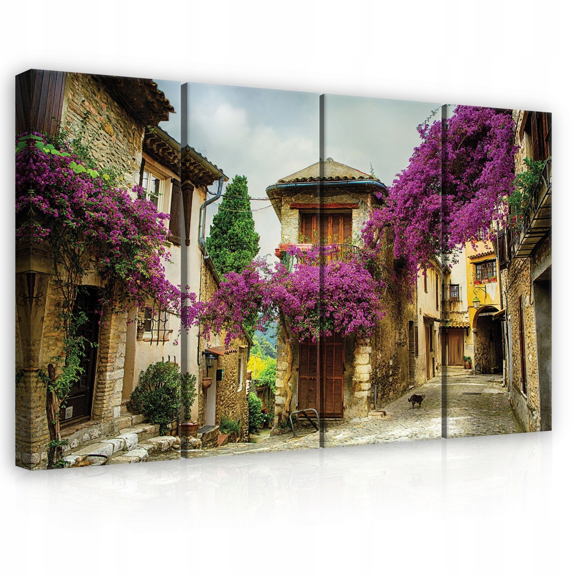 Obraz 120x80 Čarodějná ulice staré město ulička květiny Provence léto