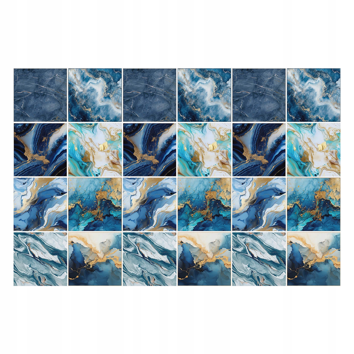 Ozdobné Samolepky na dlaždice Abstraktní vlny a žilky 24 ks 20 x 20 cm