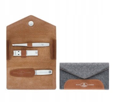 Cestovní sada na manikúru Zwilling 97698-005-0 Twinox šedá, plstěná atd.