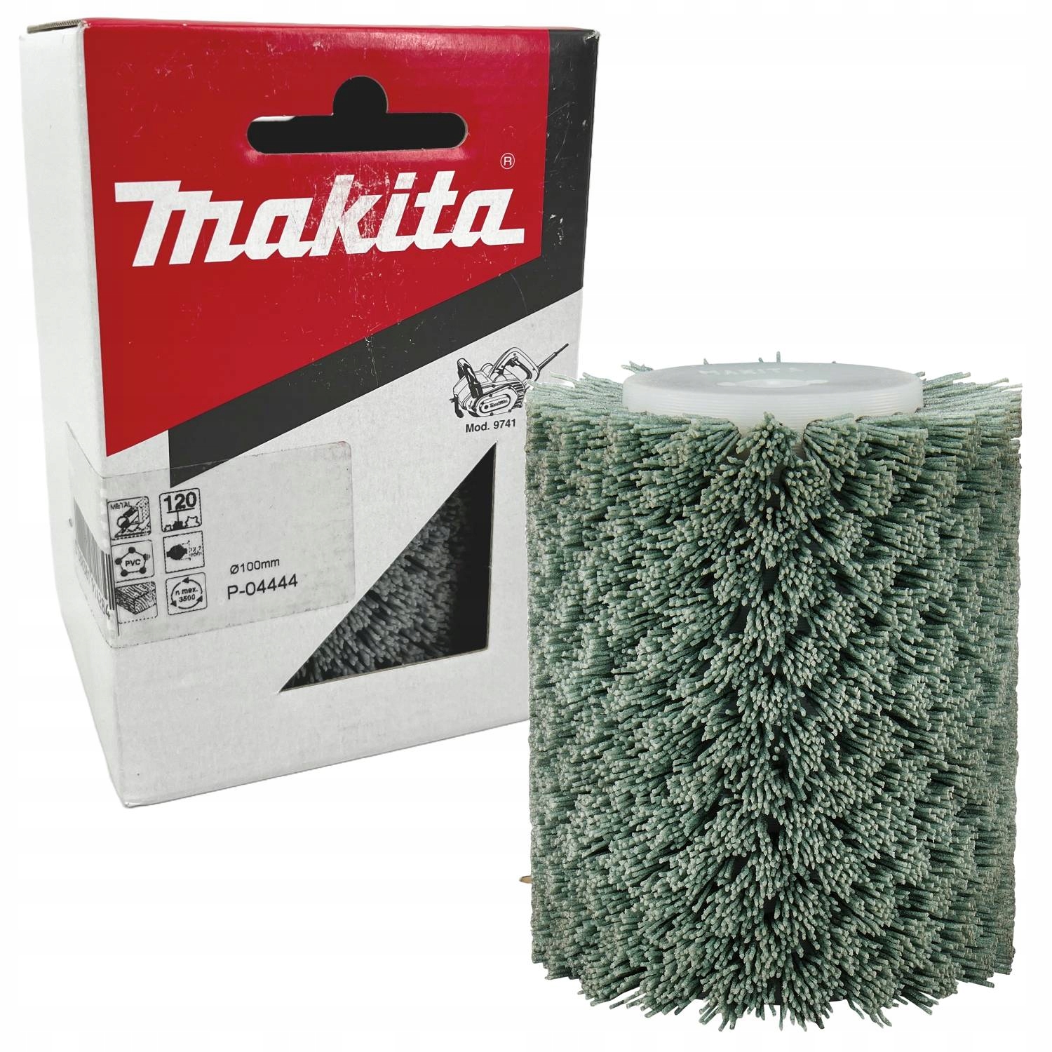 Nylonowa szczotka szlifierska Drewna Inox Alu szlifierka Makita 9741 P04444