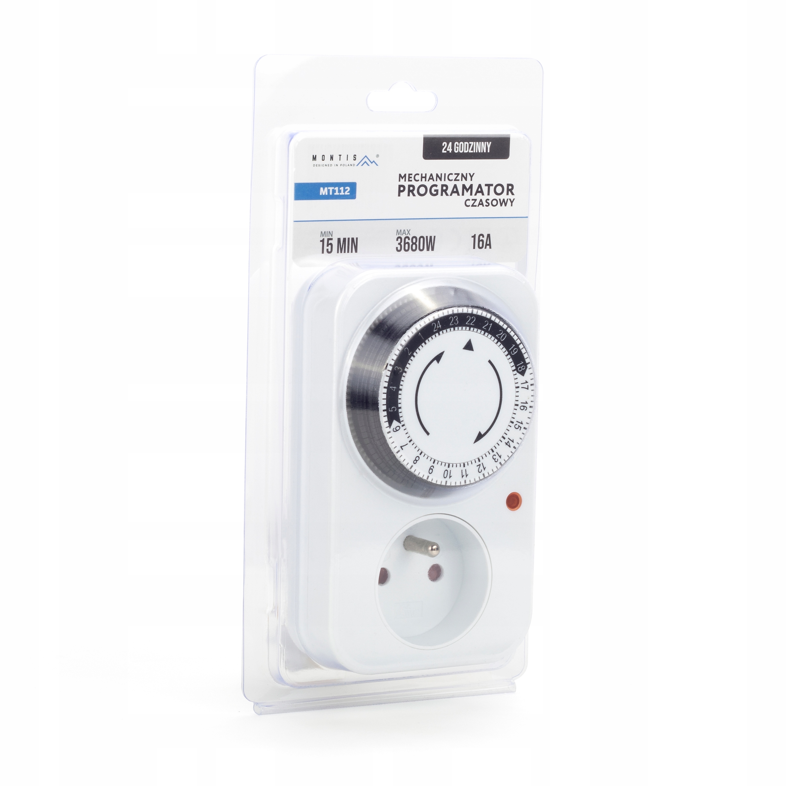 2x PROGRAMATOR CZASOWY MECHANICZNY DO GNIAZDKA DOBOWY 24H 15-MIN ZESTAW Model MT0112