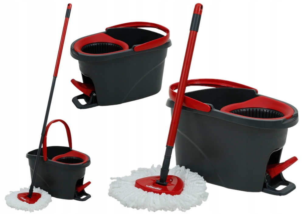 Levně Kbelík a provázkový mop Vileda Easy Wring/Clean Turbo kartáč 22 cm