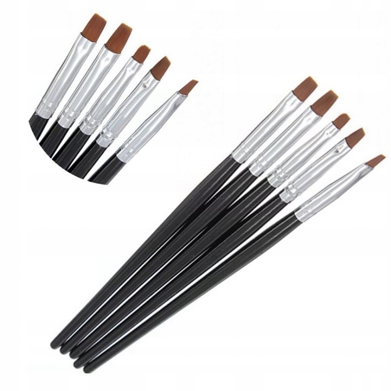 PĘDZELKI DO NAKŁADANIA ŻELU 5SZT