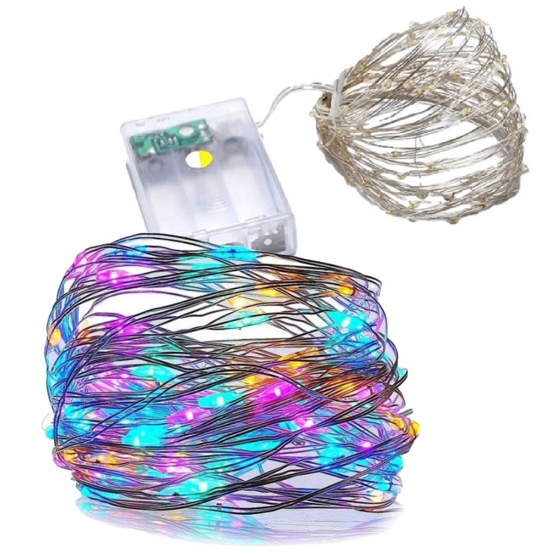 

Lampki Druciki Choinkowe 50 Led Na Baterie Diody