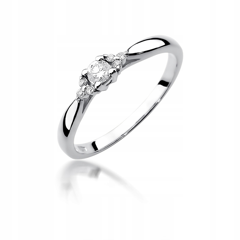 

Pierścionek Zaręczynowy Białe Złoto Brylant Grawer