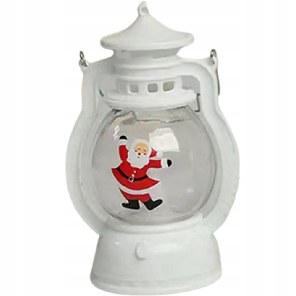 LAMPION LED 12,6 CM ŚWIECZNIK ŚWIĘTY MIKOŁAJ DEKORACJA ŚWIĄTECZNA LATARENKA