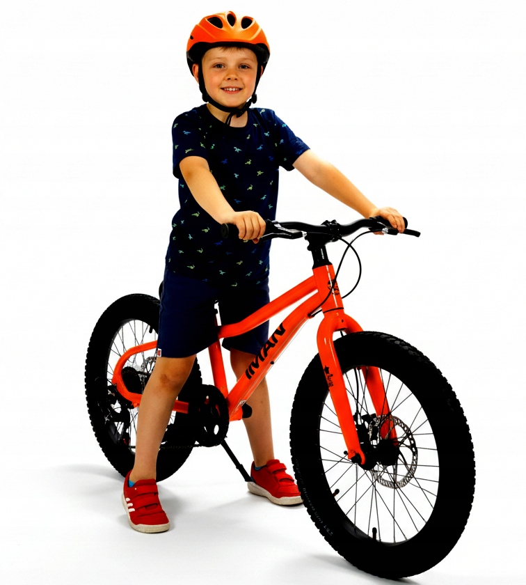 Lekki Aluminiowy Neonowy Pomarańczowy Rower Chłopięcy Dziewczęcy 5-8 Lat