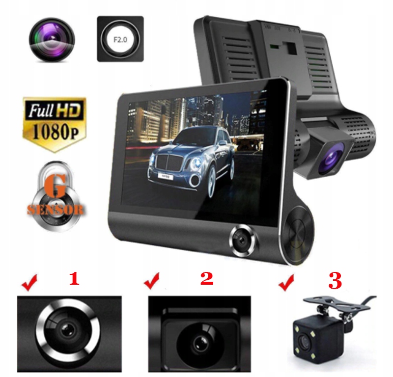 REJESTRATOR JAZDY VIDEO KAMERA COFANIA 3 KAMERY Producent code KAMS3K