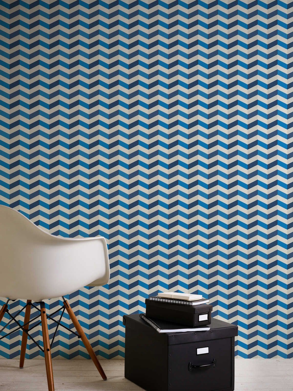 TAPETA ZYGZAK ZMYWALNA FLIZELINA TAPETY efekt 3D Marka AS Creation