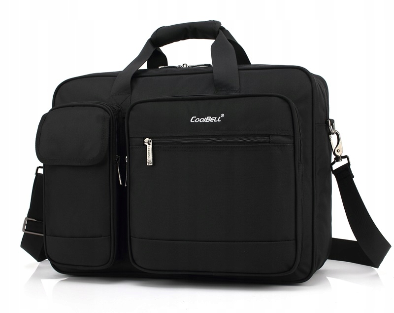 Mocna pojemna Torba na laptopa 17,3" Coolbell CB-5002 dwukomorowa czarny