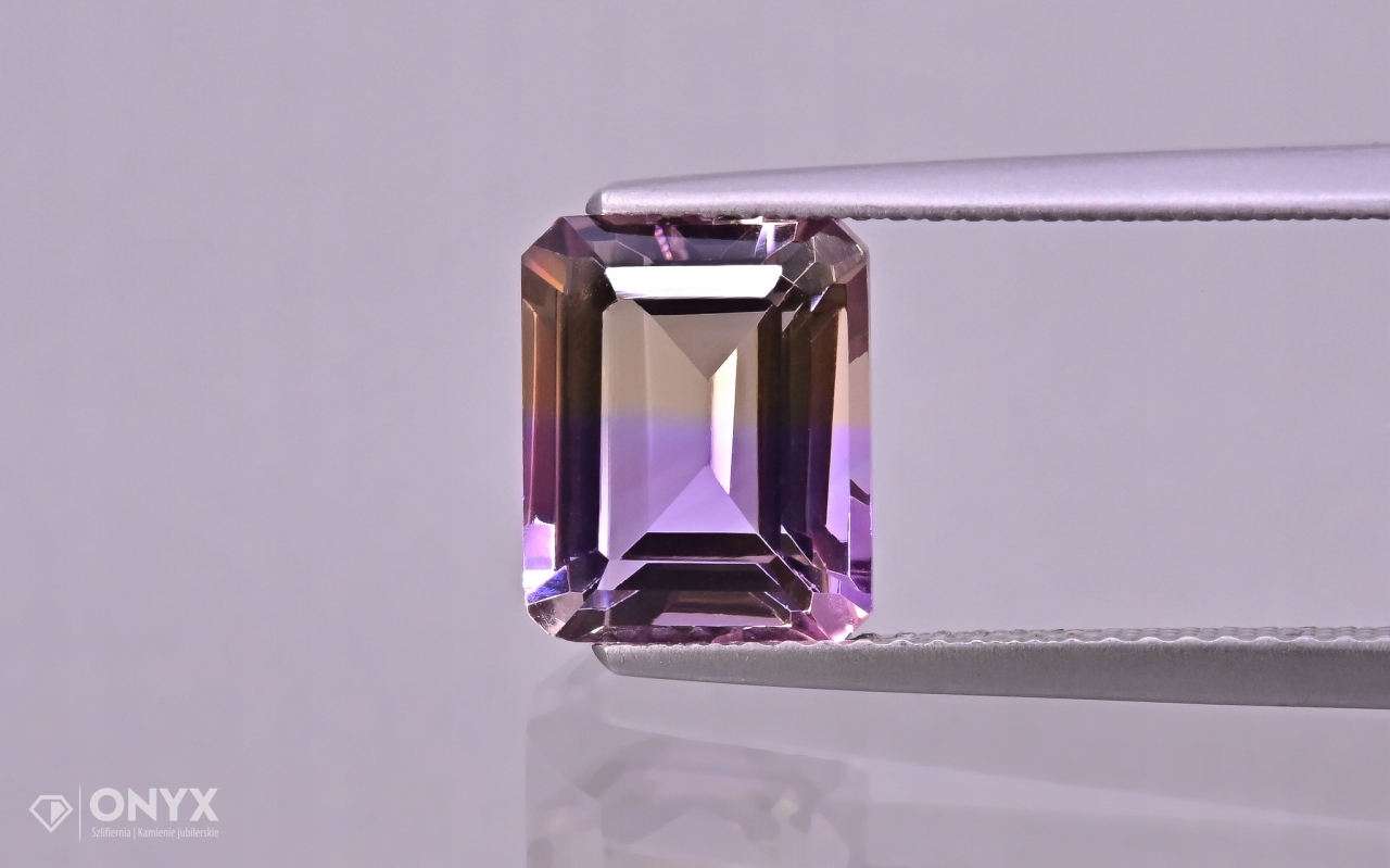 Ametrin fazetovaný oktagon 10x8 mm