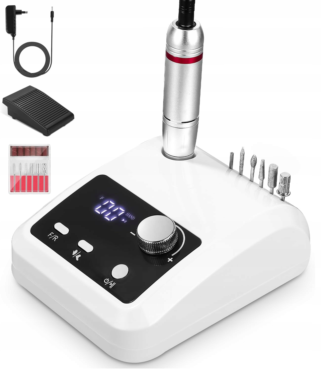 Bruska Na Nehty 45000 Rpm Elektrická Na Gelové Nehty Bílá