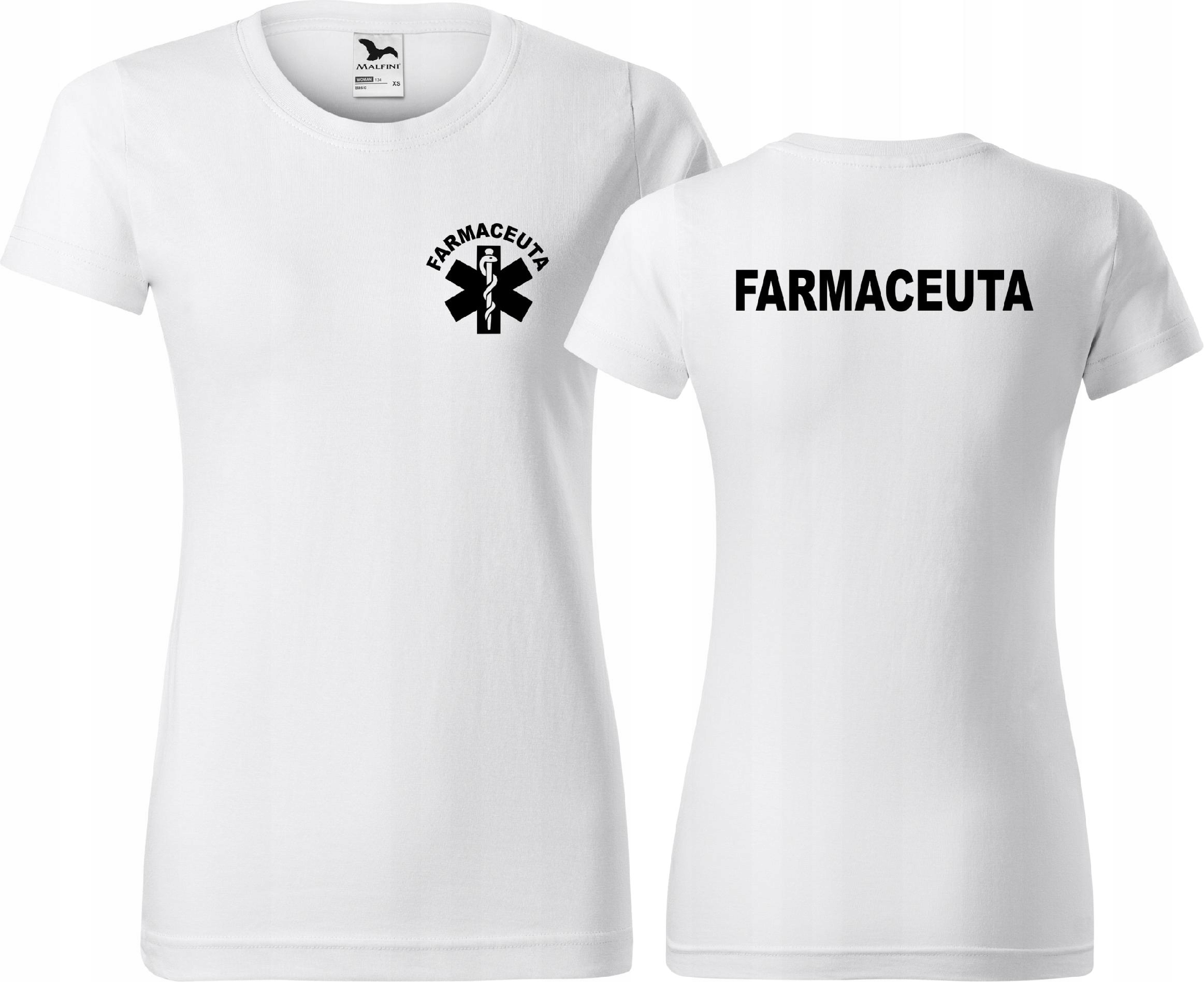 

Wygodna damska koszulka medyczna Farmaceuta r. L