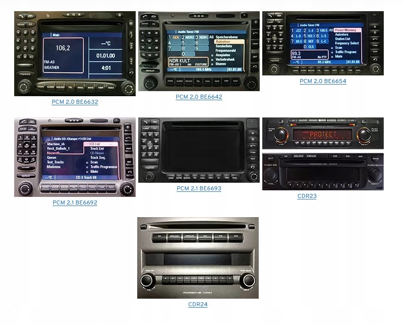 Zmieniarka BT/USB/SD/AUX Porsche 911 Cayenne .... Model MR12v