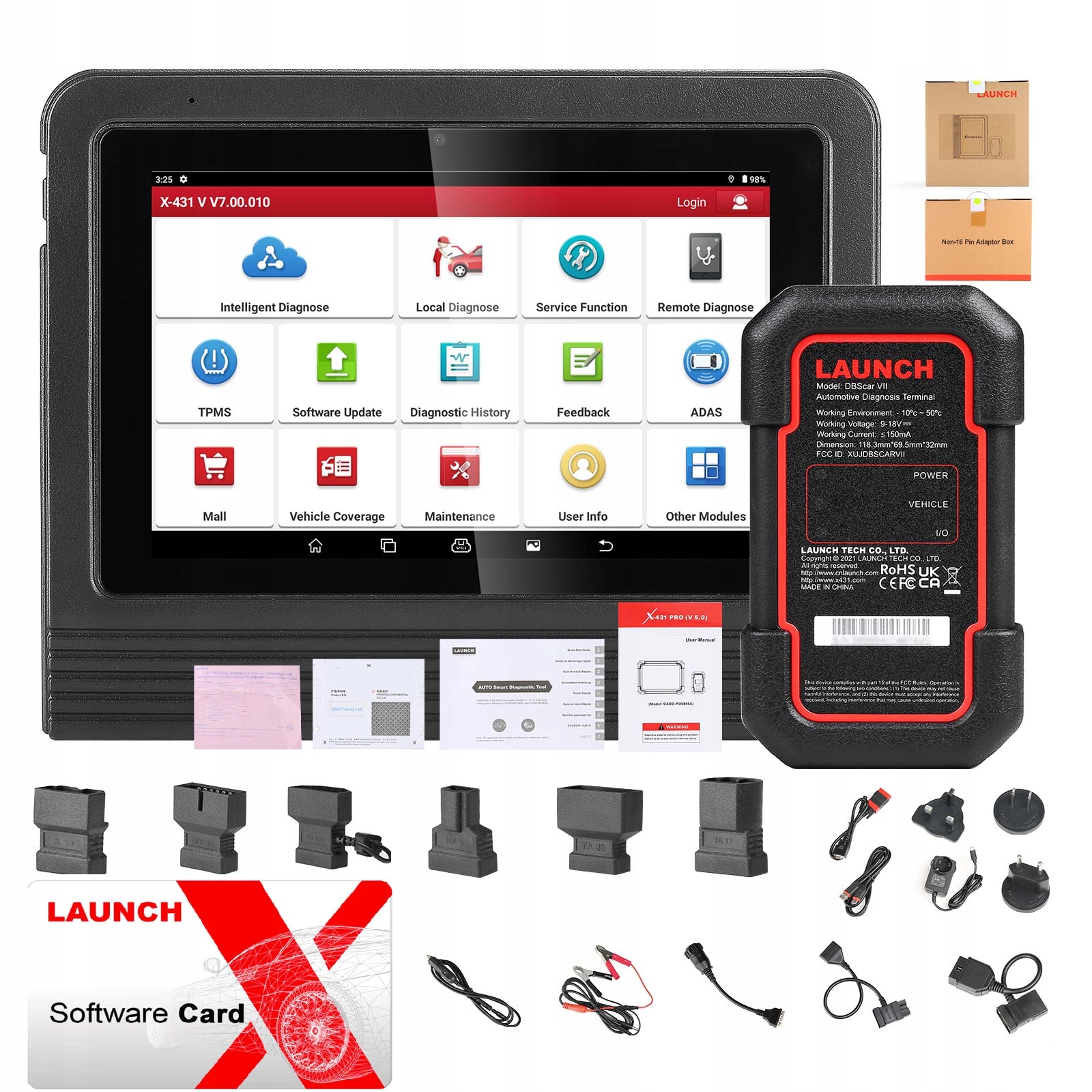 Launch X431 Pro V5.0 CanFD DoiP Káble 2025 Nový Model 2025 Poľština 24UP