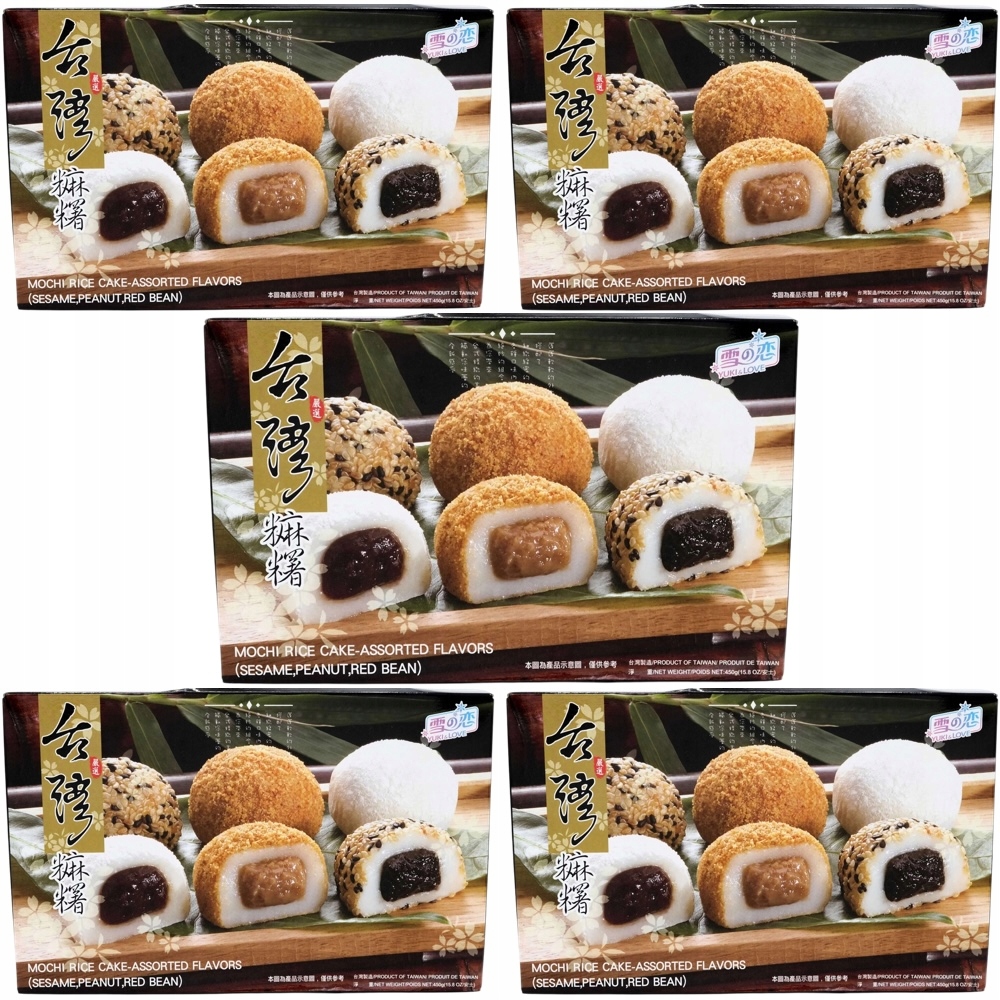 5x Ciasteczka Ciastka Ryżowe Klejące Mochi Różne Smaki Mieszane MIX 450g Yl