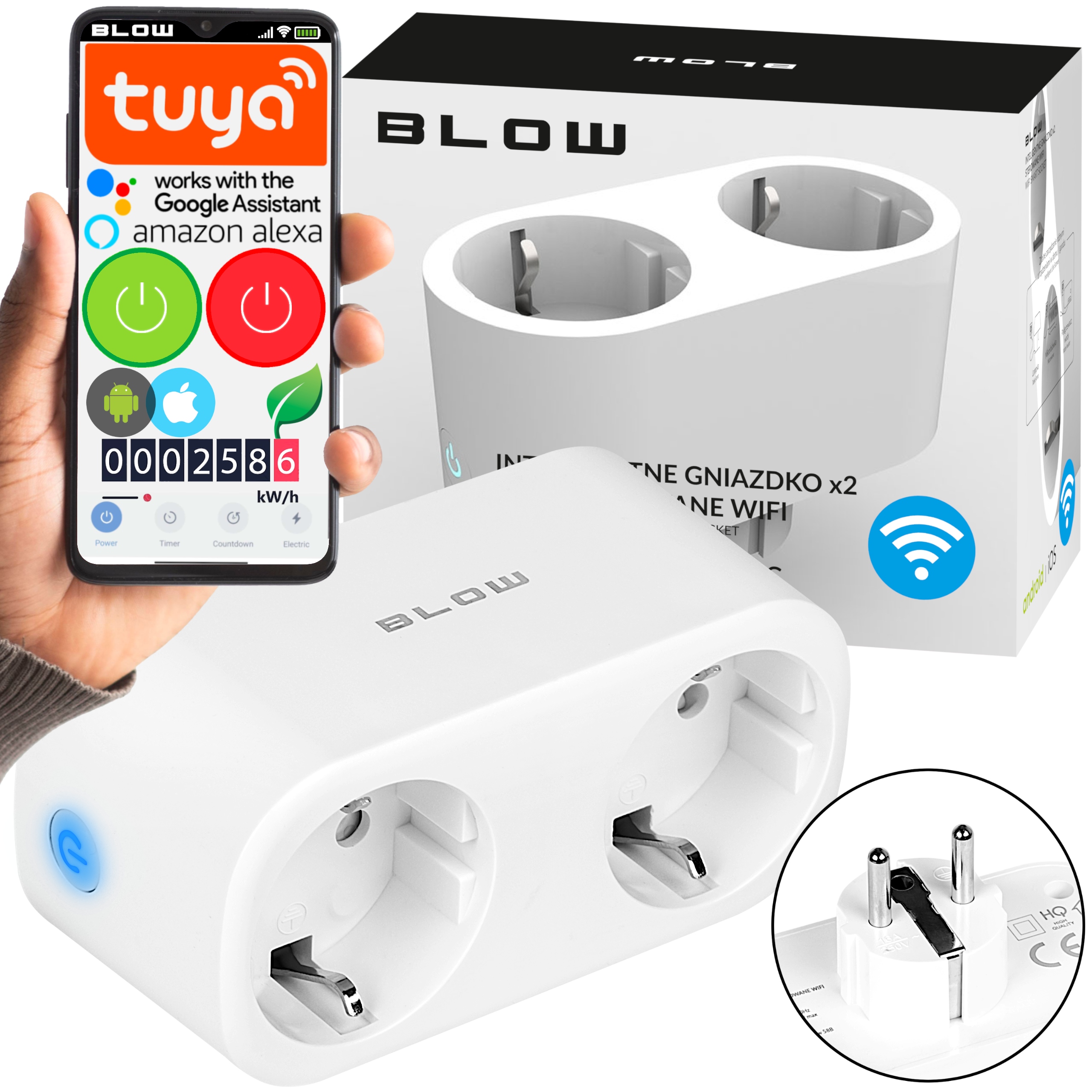 Programator czasowy WATOMIERZ TUYA SMART WiFi PLUG