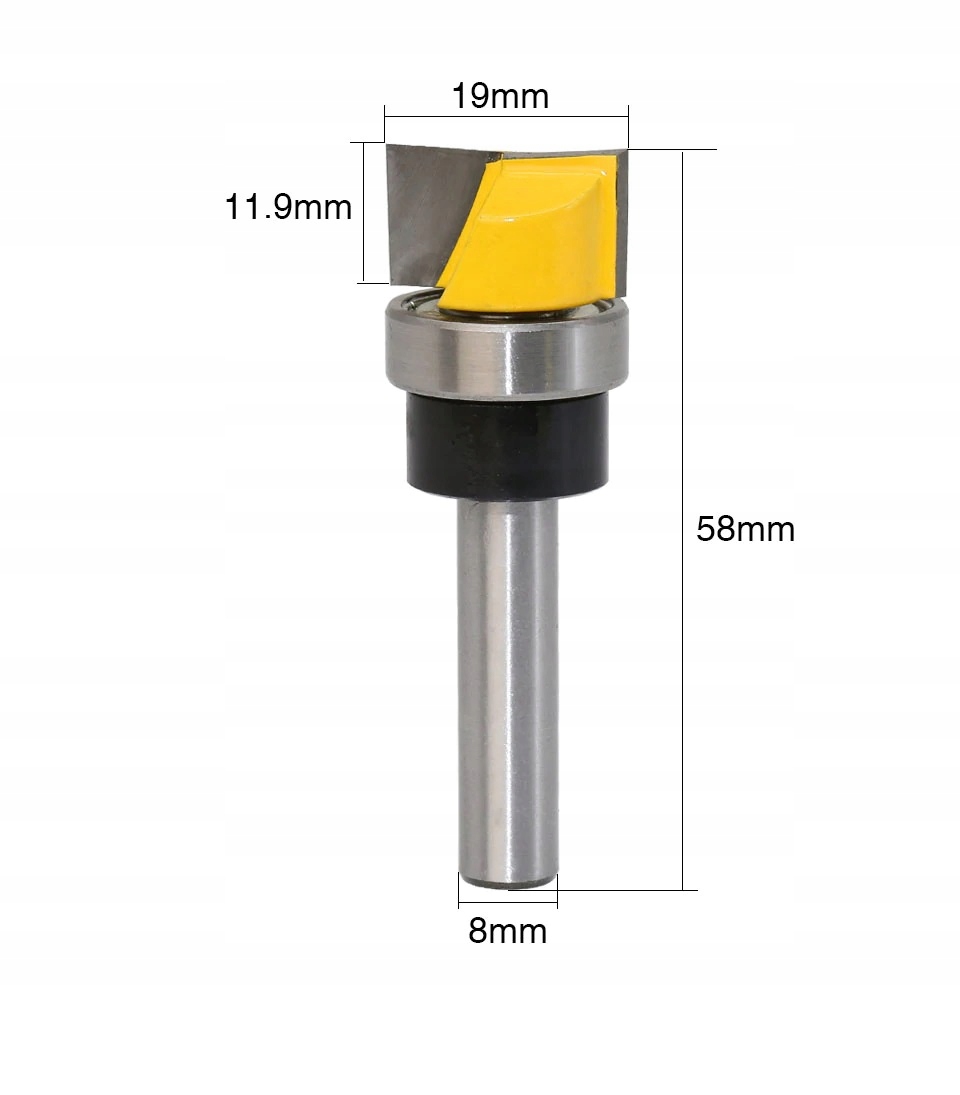 Frez do drewna rowkowania 19mm chwyt 8mm łożysko Kod producenta 3rfwrcscredccc