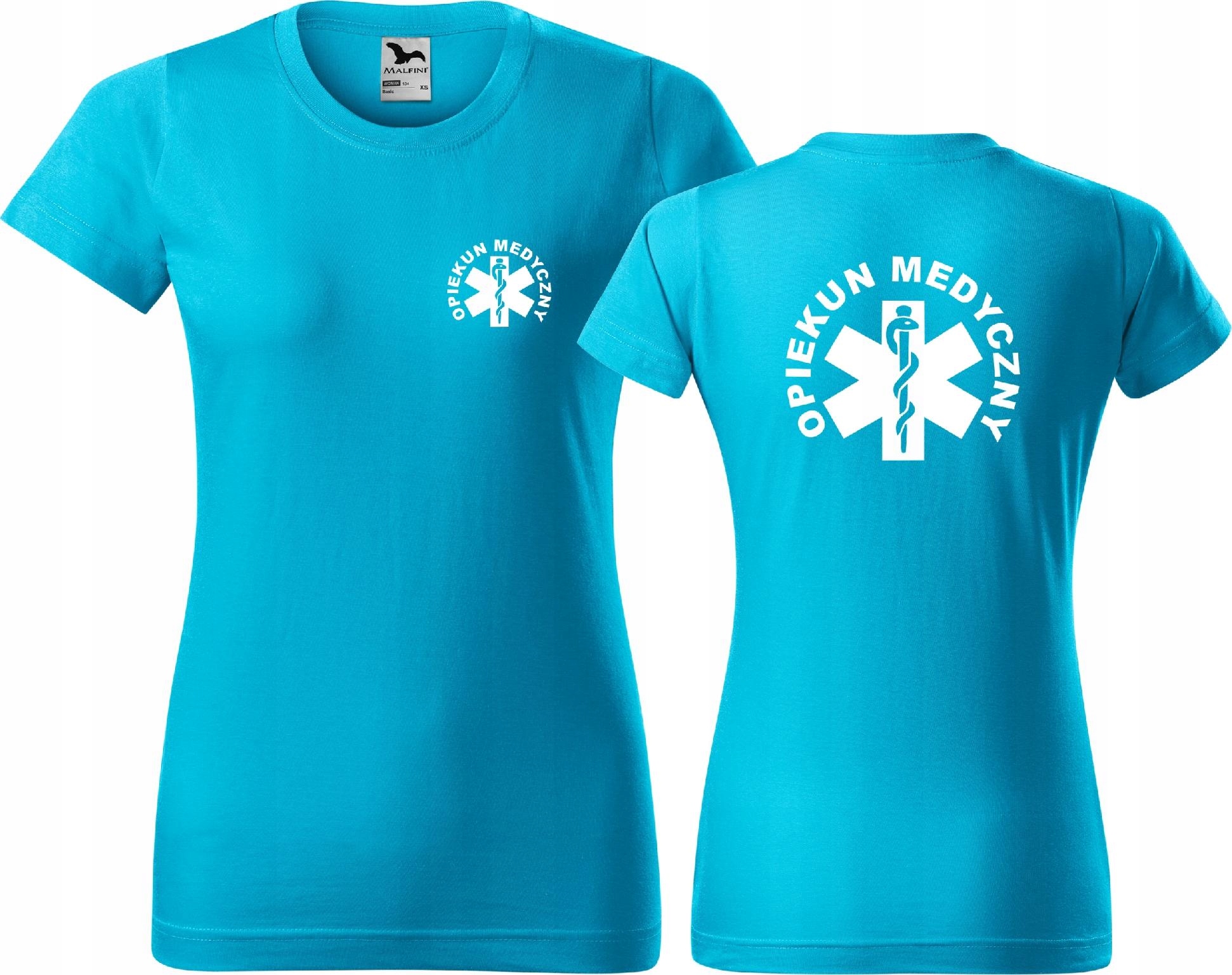 

Koszulki medyczne Opiekun Medyczny T-shirt Turkus