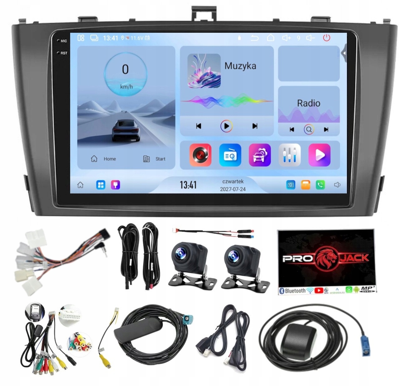 Rádio Navigace Carplay Android Toyota Avensis 2008-2015 4GB 64GB Sim