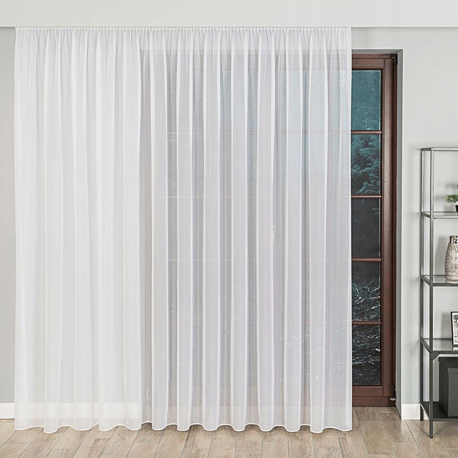 Firana długa Woal Tiul z ołowianką do salonu sypialni 500x240