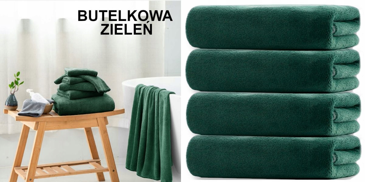 KOMPLET 4X RĘCZNIKÓW Z MIKROFIBRY KĄPIELOWE 70X140 Marka RoomTime