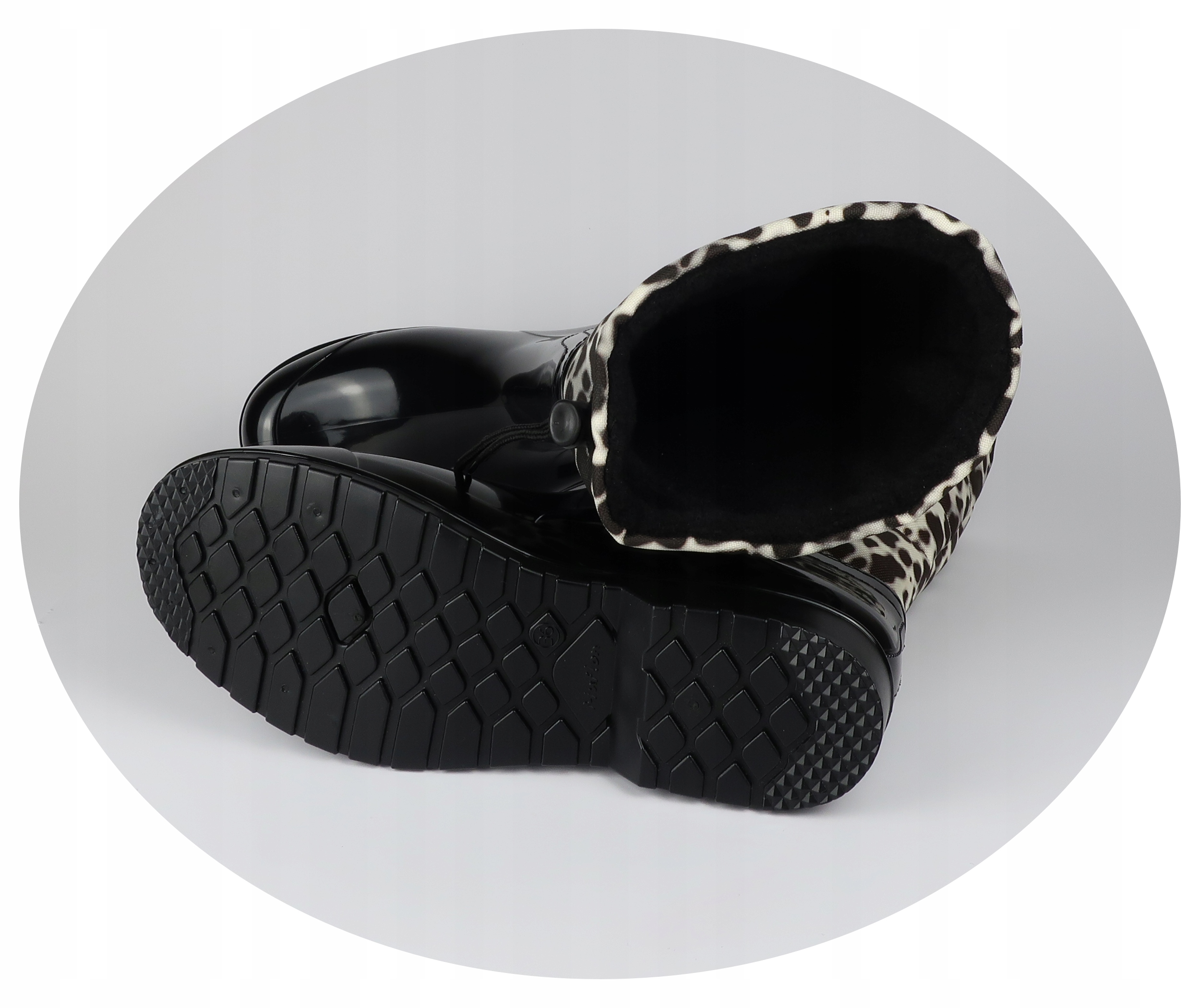 POLSKIE STYLOWE KALOSZE DAMSKIE MUFLON PANTERKA 36 Rozmiar 36