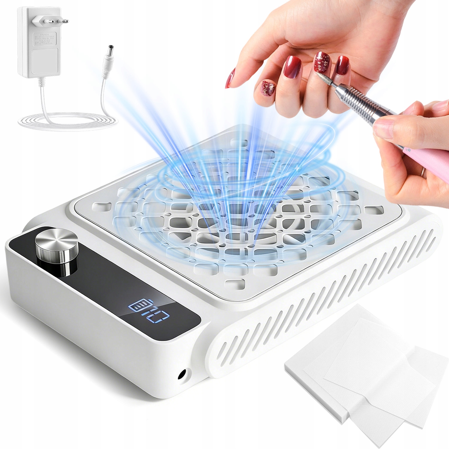 Odsávačka Prachu Na Nehty Profesionální Kazetový Čistič 48W S Filtrem