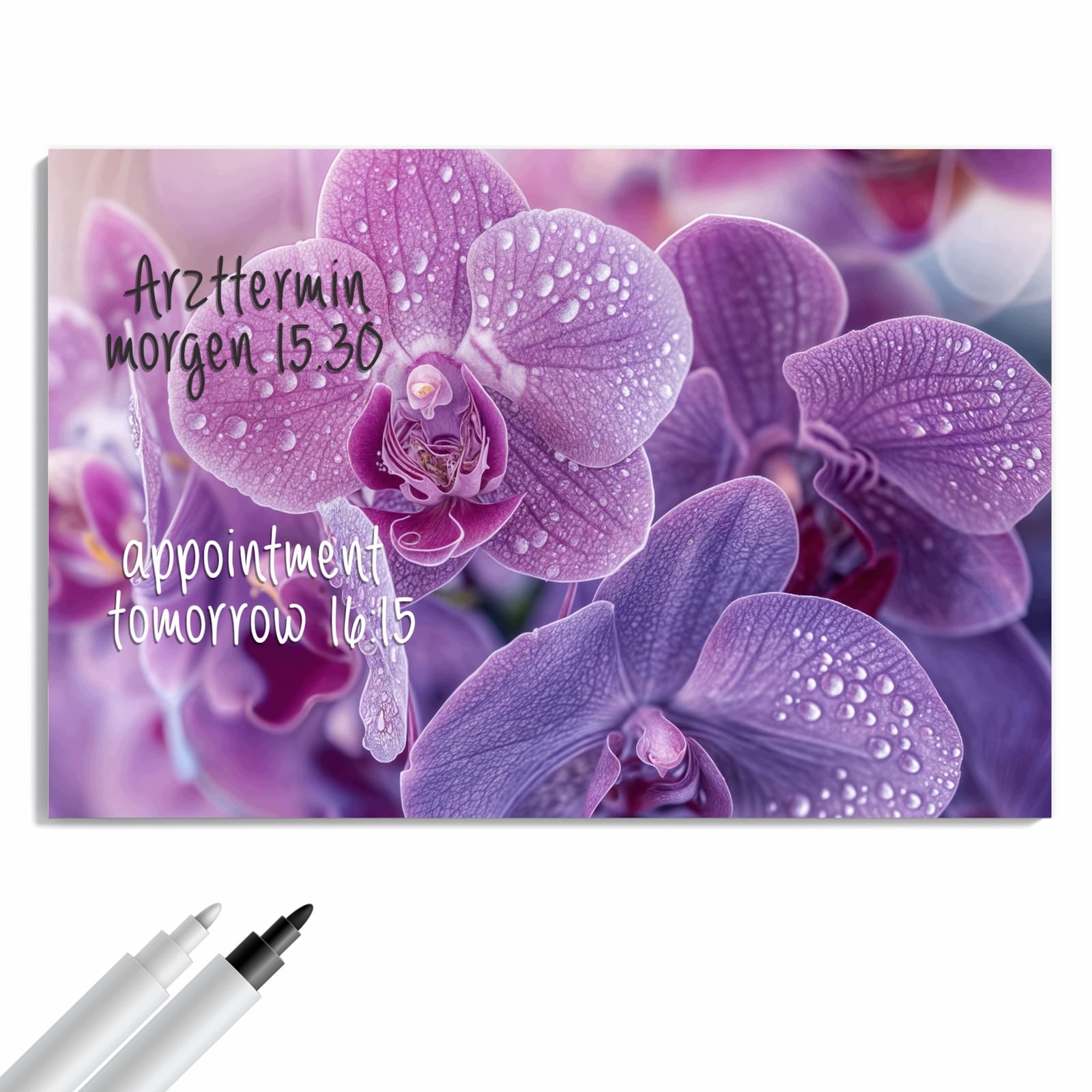 Magnetická tabule Květiny orchideje 90 × 60 cm